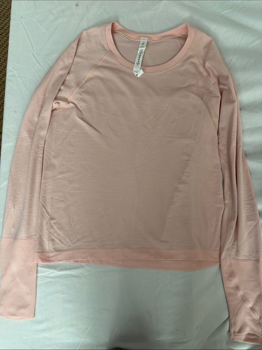 lululemon athletica swiftly tech Long-Sleeve Crew Top - Pale Pink
